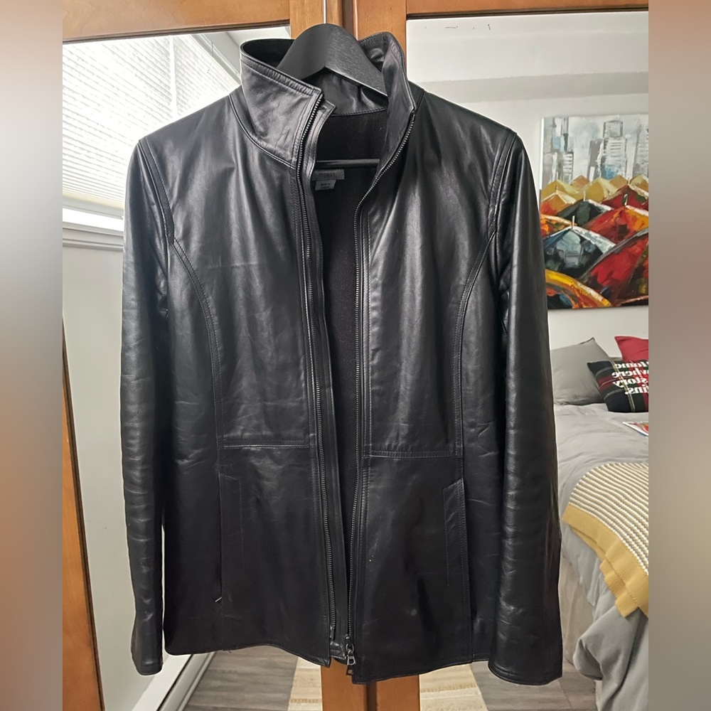 M0851 New Black Leather Jacket